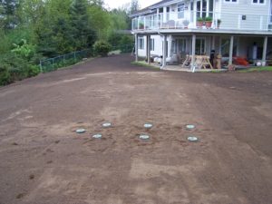 Soil dispersal ready for landscaping